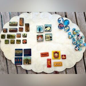 Collection of 37 Disney, Chicago, New York Refrigerator Magnets!